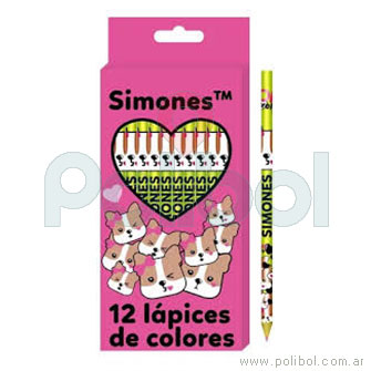 Lápices de colores Simones x12