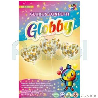 Globos confetti dorado